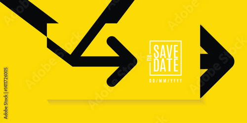 Save the date banner. Can be used for business, marketing and advertising. logo graphic design of event summit made for Technology and upcoming events. Vector EPS 10	