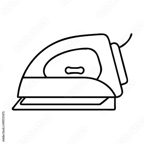 iron icon, iron line art - simple line art of iron, perfect for iron logos and icons