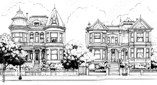 Two Victorian style Museums designs, Victorian style Museums vector graphic