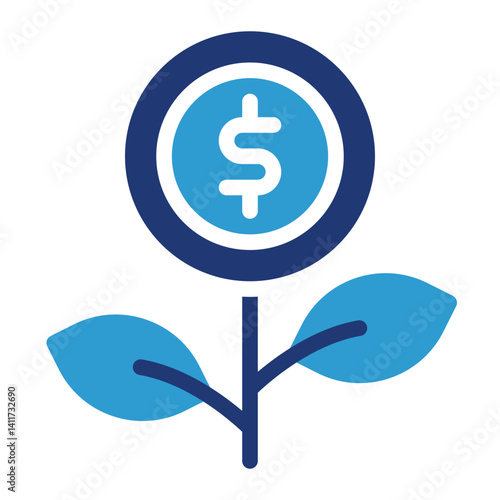 growth investment icon for illustration