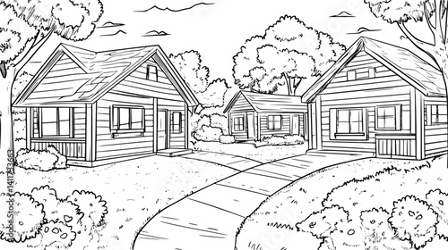 Two Ranch style Motels designs, Ranch style Motels vector image