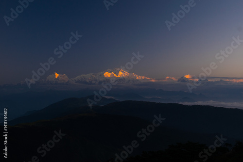 sunrise in the mountains