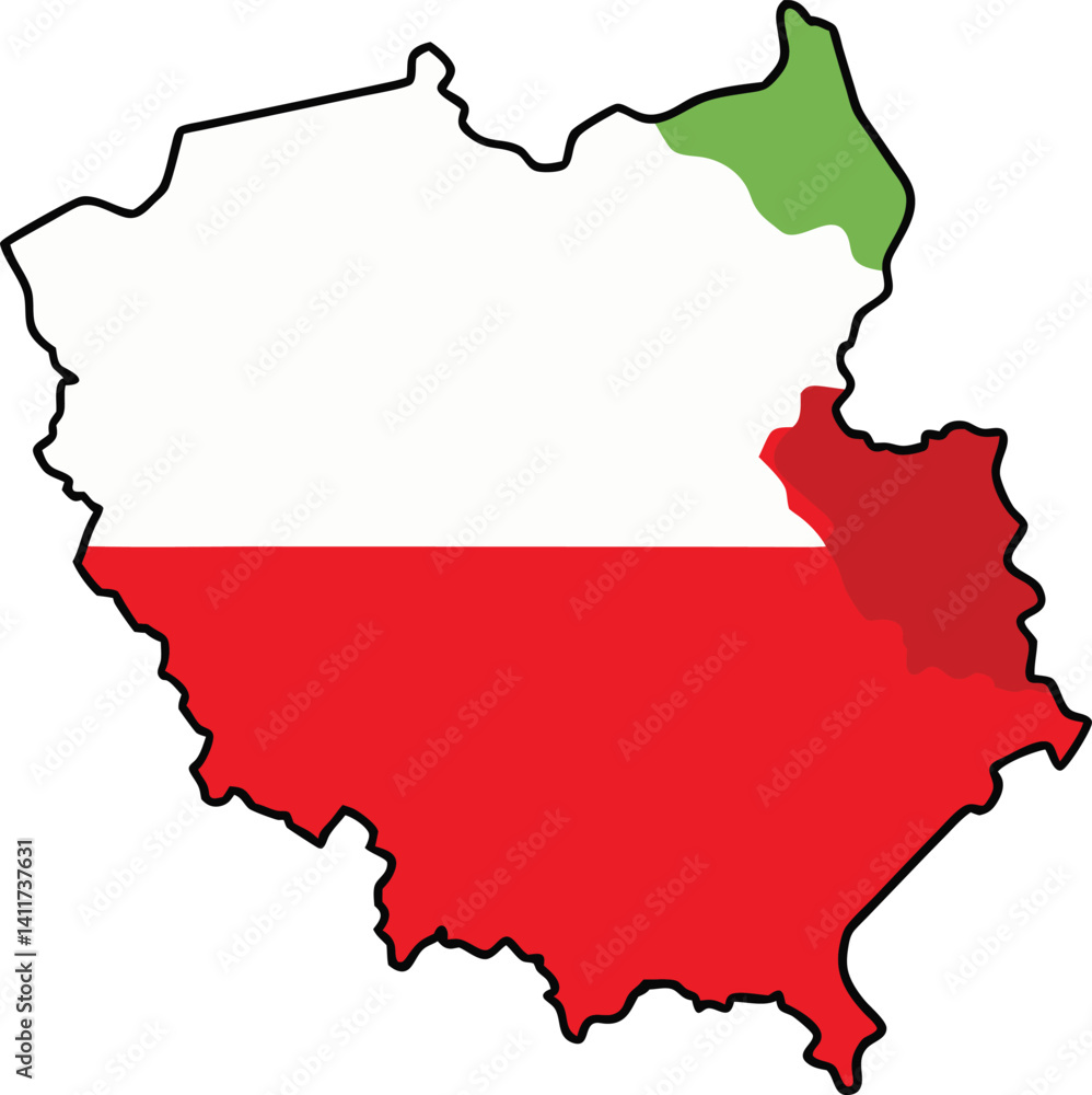 Fototapeta premium Poland map 