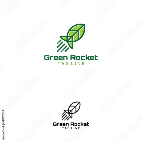 Leaf rocket logo