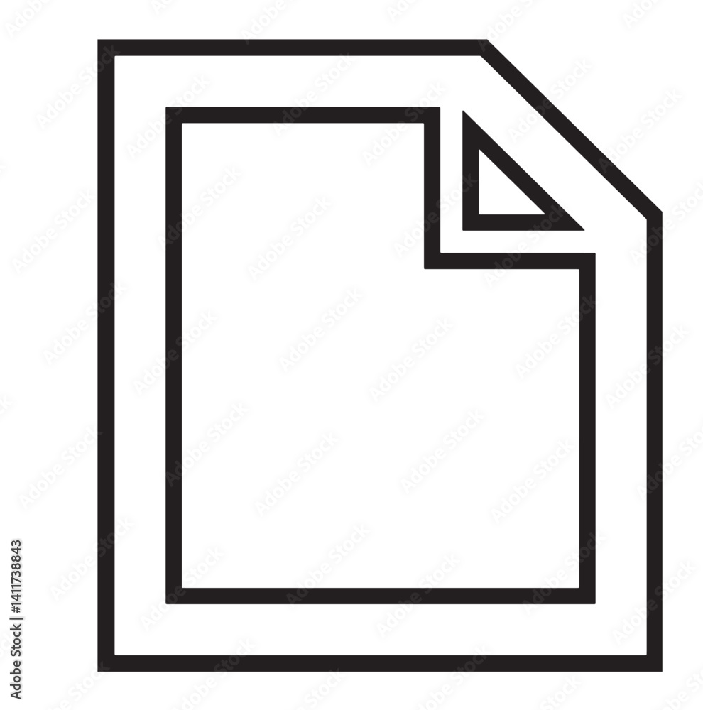 Cute cartoon hand drawn vector file icon outline. Cute cartoon hand drawn vector file icon outline.