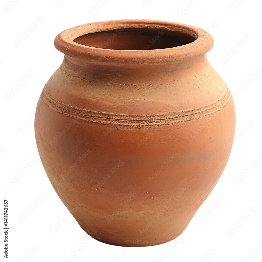 Clay pot on white background. Clay pot on white background.