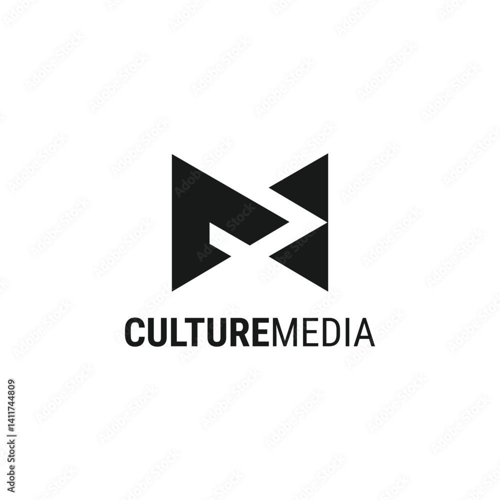 Naklejka premium Letter CM MC