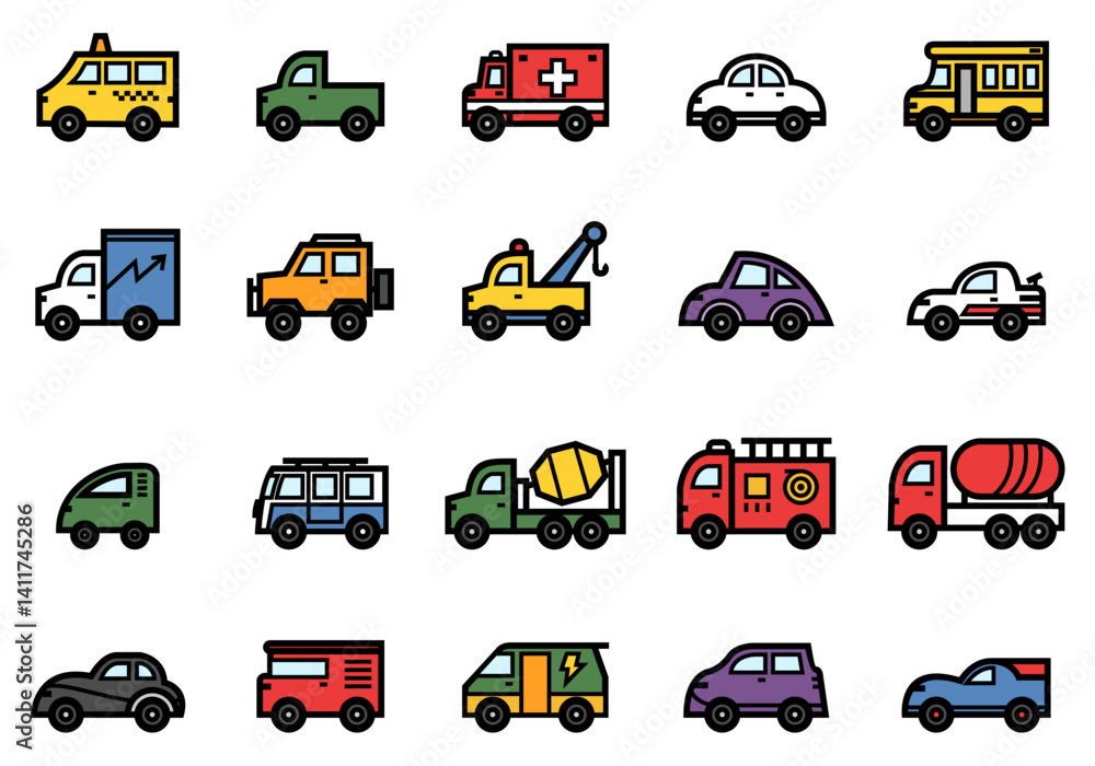 Car Icon Line Stylle Illustration Element Car Icon Line Stylle Illustration Element