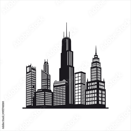 Photography City Skyline Silhouette Clip Art