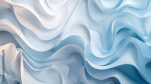 Soft Pastel Abstract 3D Waves – Fluid Gradient Background Design