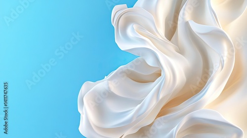 Obraz na płótnie Soft White Fabric Texture on Light Blue Background for Design Use w salonie