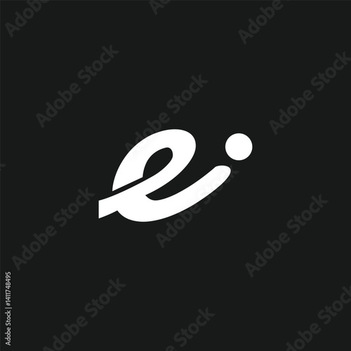 Letter ei hand written