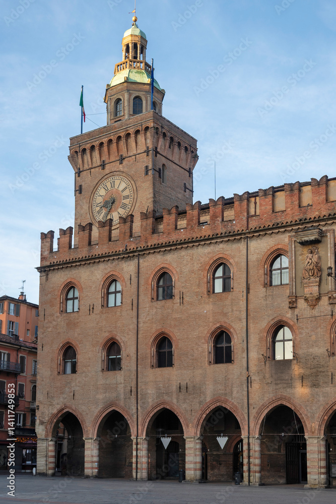 Naklejka premium The old town of Bologna, Emilia-Romagna, Italy