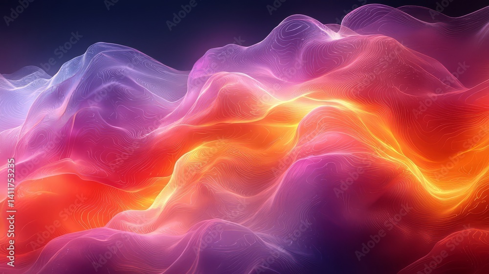 Vibrant abstract waves of color in flowing motion, showcasing a blend of purple, orange, and pink hues for dynamic visual appeal in digital design. Vibrant abstract waves of color in flowing motion, showcasing a blend of purple, orange, and pink hues for dynamic visual appeal in digital design.