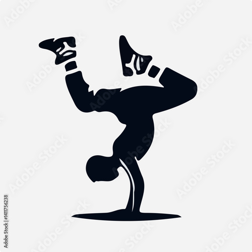 vector illustration of a breakdance