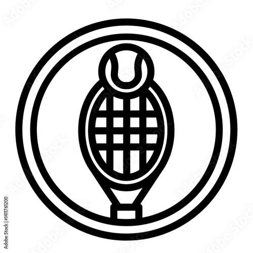 Wimbledon Logo (Conceptual) Vector Line Icon Design