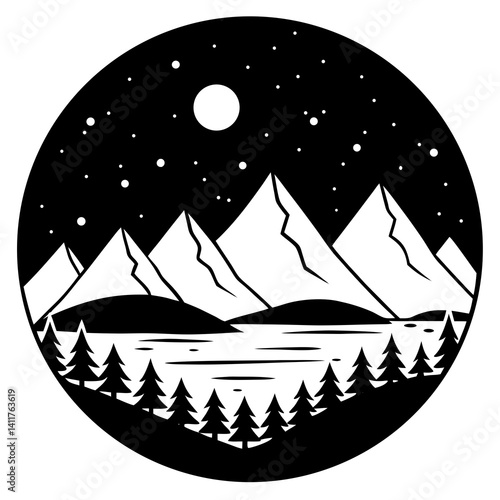 Tundra Vector Illustration - High-Quality Digital Art for Creative Projects