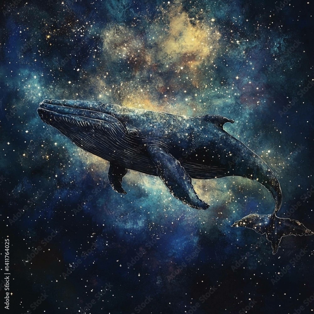 Fototapeta premium Sea fish in the sky