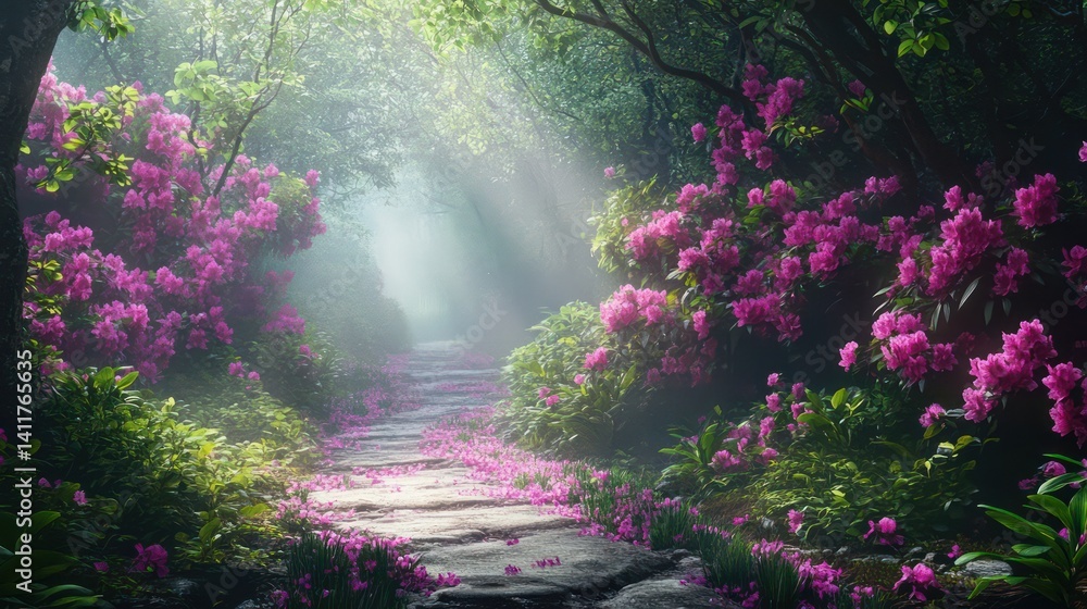 Fototapeta premium Enchanted forest pathway image