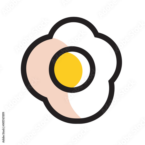 poached eggs vector illustrations. simple design