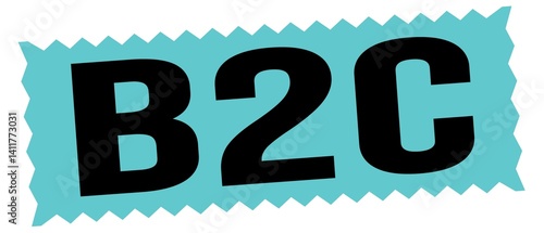 Obraz na płótnie B2C text written on blue-black stamp sign. w salonie