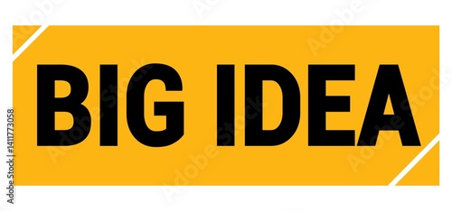 Obraz na płótnie BIG IDEA text on yellow-black grungy stamp sign. w salonie