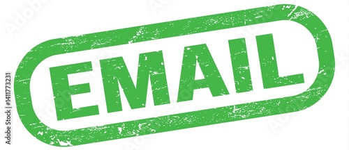 Obraz na płótnie EMAIL, text on green rectangle stamp sign. w salonie