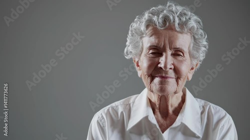 The Smiling Elderly Woman