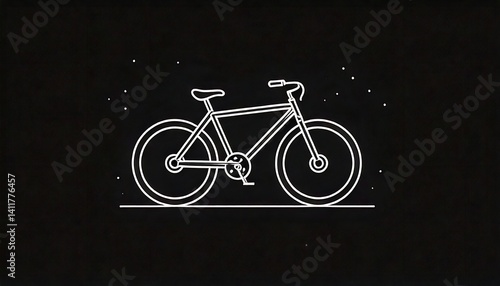 Minimalist Simple Bicycle with Clean Circular Wheels