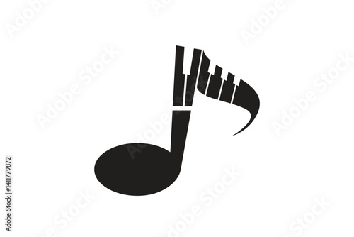 music and piano logo