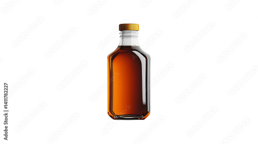 High-resolution image of a single honey bottle, centered on white background with no other objects --ar 16:9 High-resolution image of a single honey bottle, centered on white background with no other objects --ar 16:9