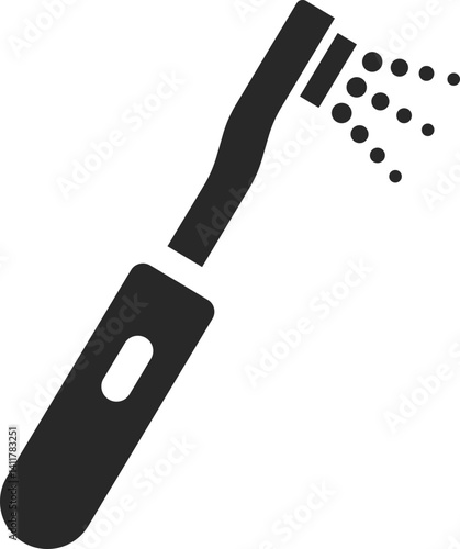Water flosser solid icon vector for oral hygiene and dental cleaning.