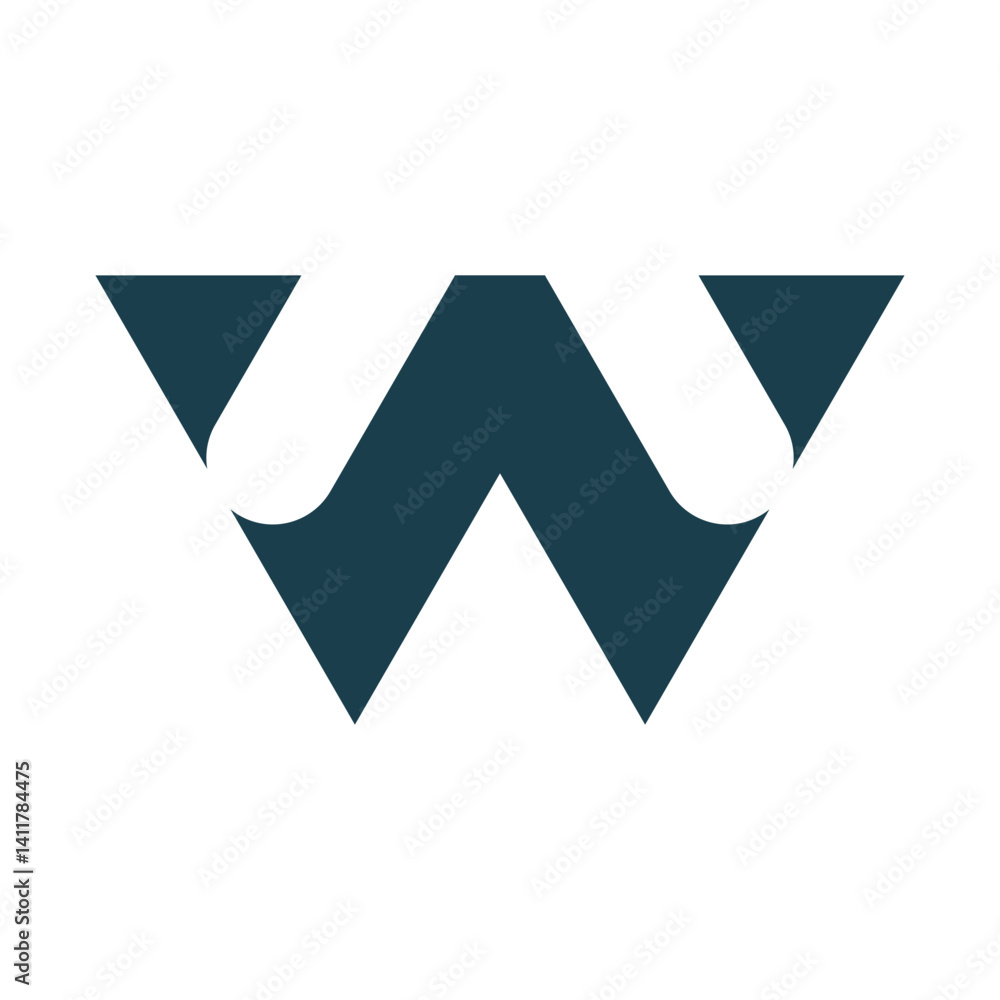 Minimalist W Letter Logo Design Concept Minimalist W Letter Logo Design Concept
