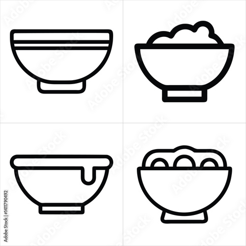 bowl icon set
