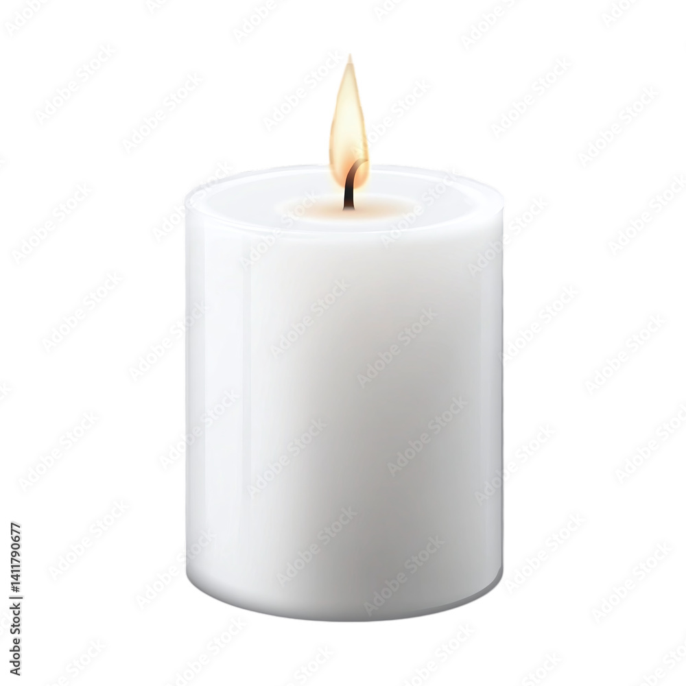 Candle mockup isolated on transparent background Candle mockup isolated on transparent background