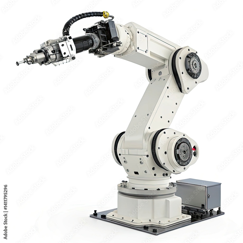 robotic arm isolated on white background robotic arm isolated on white background