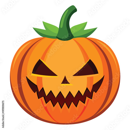 Halloween Pumpkin carving  isolated on white background