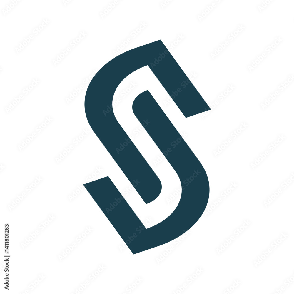 Fototapeta premium Minimalist Letter S Logo Design Concept