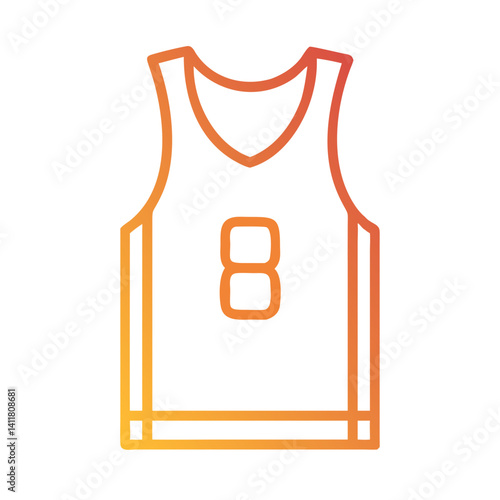 Basketball Jersey Icon Representing Team Uniform and Sports Apparel