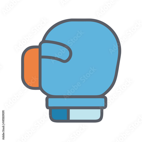 Boxing Glove Icon Representing Combat Protection and Athletic Safety Gear