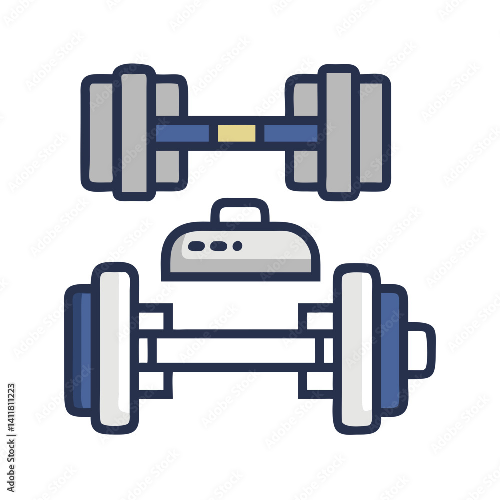 Dumbbells Icon Representing Fitness Equipment and Strength Training Dumbbells Icon Representing Fitness Equipment and Strength Training