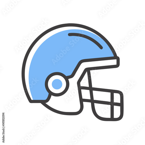 Football Helmet Icon Representing Player Safety and Protective Gear