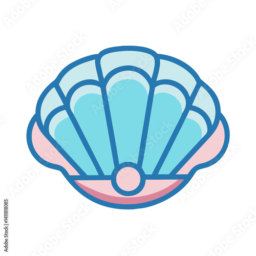 Seashell Icon Representing Ocean Collectibles and Coastal Nature Treasures
