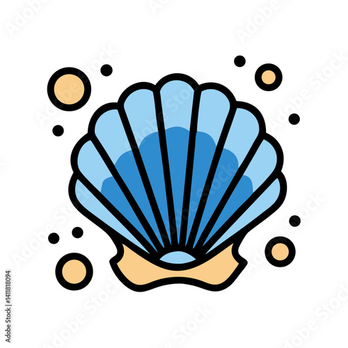 Seashell Icon Representing Ocean Collectibles and Coastal Nature Treasures