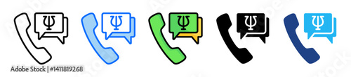 Counseling Icon Set Multiple Style Collection