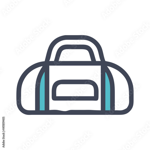 Sports Bag Icon Representing Athletic Equipment and Fitness Gear Storage