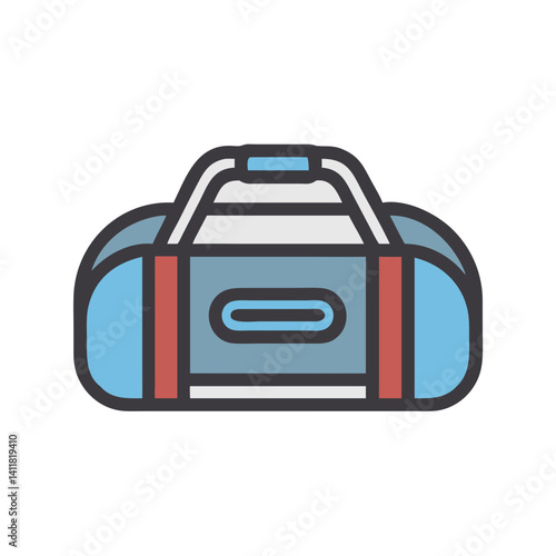 Sports Bag Icon Representing Athletic Equipment and Fitness Gear Storage