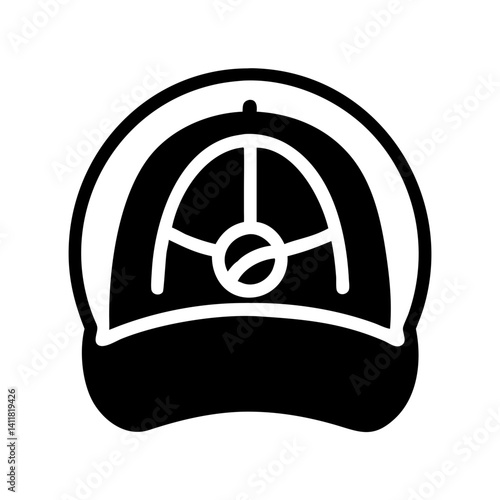 Sports Cap Icon Representing Headgear Accessory and Athletic Sun Protection