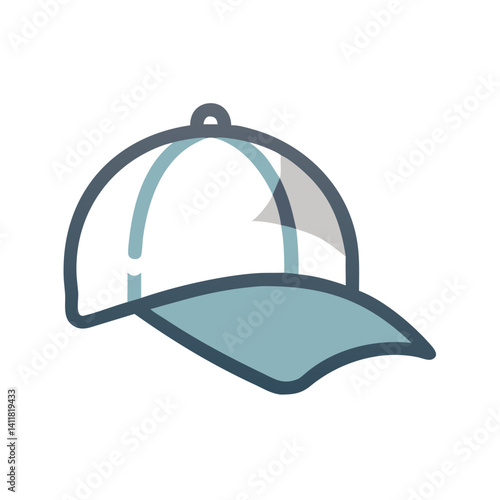 Sports Cap Icon Representing Headgear Accessory and Athletic Sun Protection