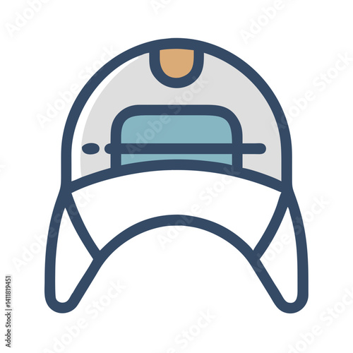 Sports Cap Icon Representing Headgear Accessory and Athletic Sun Protection